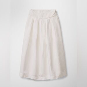Wilfred Pleated A-Line Women's Skirt in White
